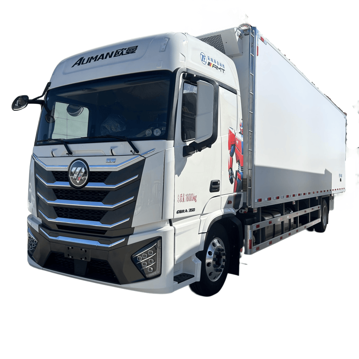 Foton Auman 7.8m Single Axle Refrigerated Truck , 4200L Large Capacity , EURO V Diesel Engine