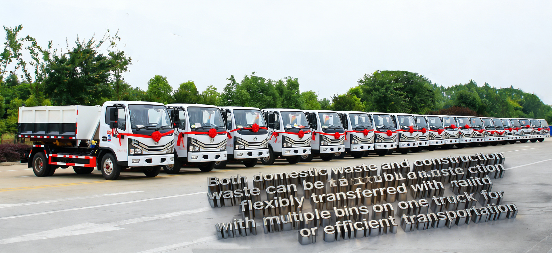 Hook-arm garbage truck